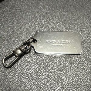 Coach Metallic Gun Metal Bag Charm